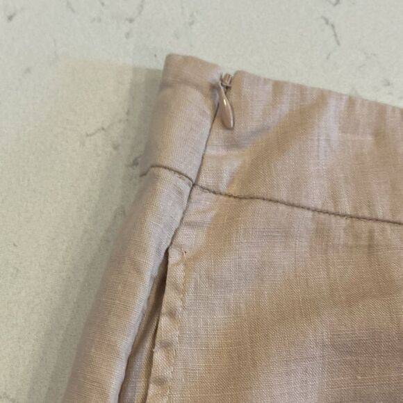 NEW LANHTROPY 100% Linen Lux High Rise Tan Sand Classic Summer Shorts XL - Picture 8 of 8